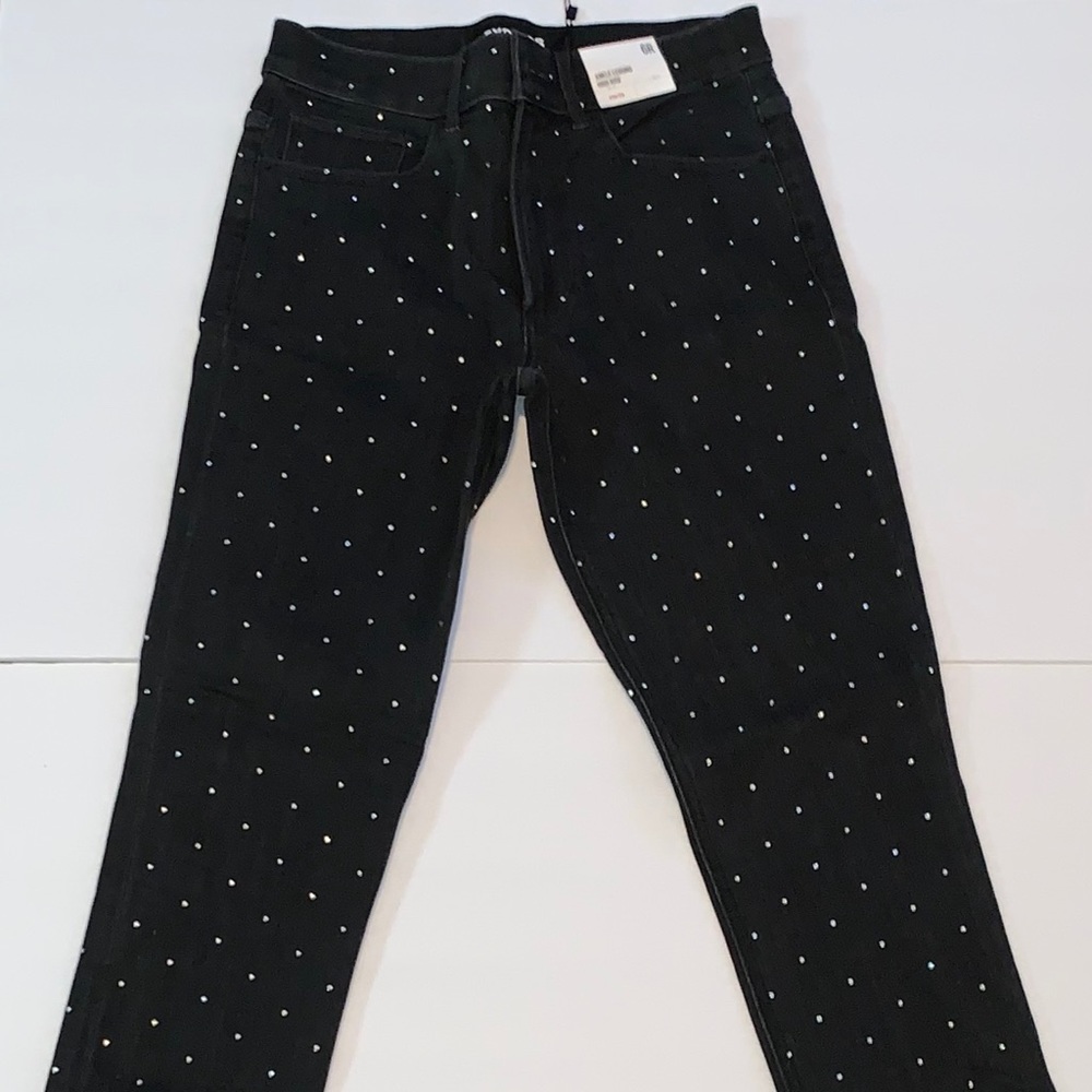 Women’s Black Jeans with Diamonds